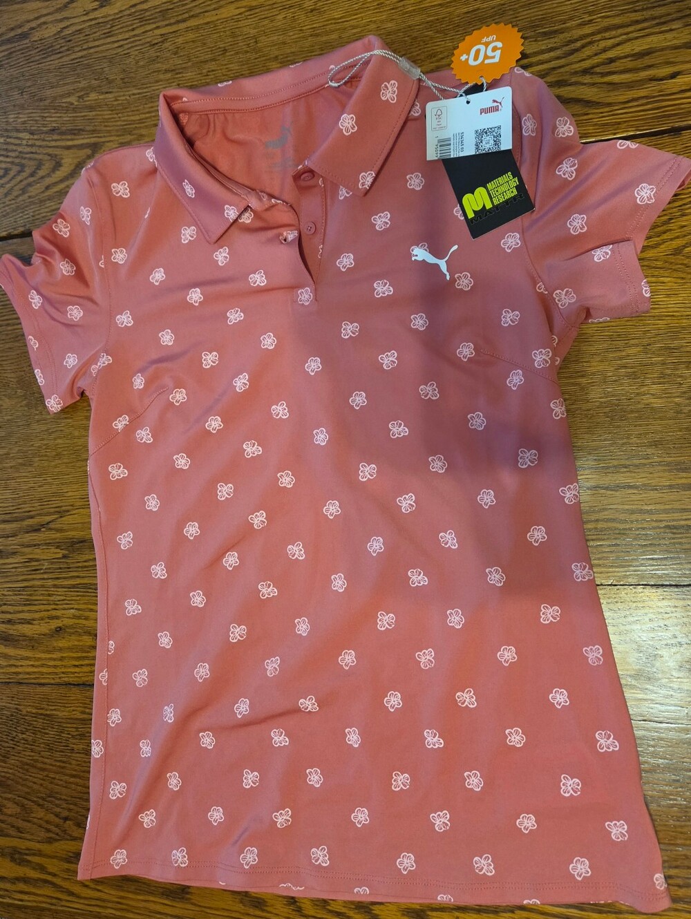 Puma MATTR Hibiscus Golf Polo Women's Size Large NWT